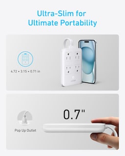 Foto 3 | Estación De Carga Anker Power Strip Usb-c 8 En 1 De 20 W, Cable De 5 Pies - Venta Internacional.