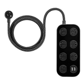 Foto 2 | Protector Contra Sobretensiones Ge 7 Outlet 2 Usb-a 2.4a 1470j 4 Pies Negro 82593 - Venta Internacional.
