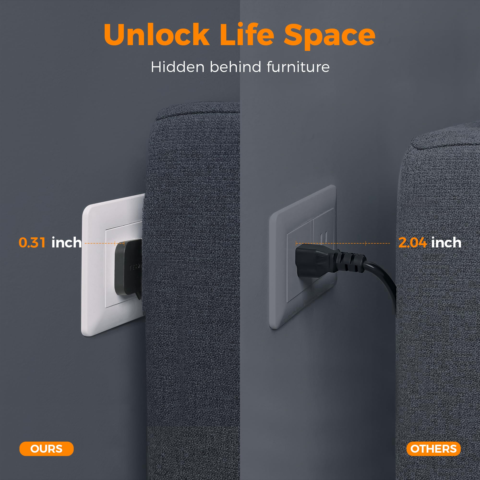 Foto 5 pulgar | Protector Contra Sobretensiones, Regleta Tessan, 8 Salidas Y 3 Puertos Usb - Venta Internacional.