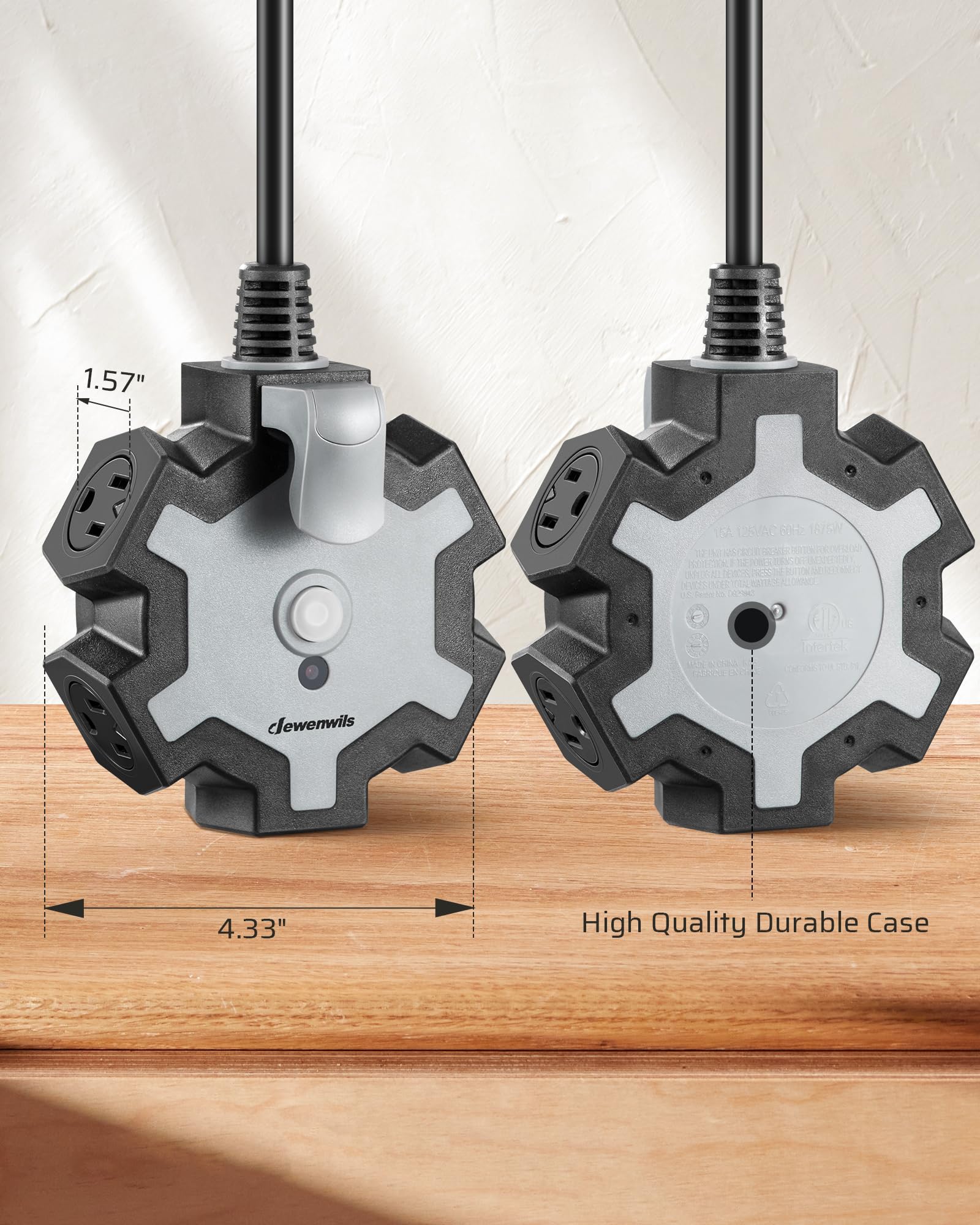 Foto 8 pulgar | Power Strip Dewenwils Industrial De 5 Salidas, 15 Pies Con Interruptor De 15 A - Venta Internacional.
