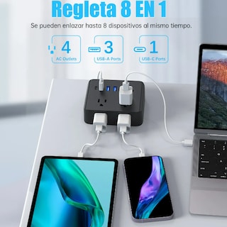 Foto 3 | Xtellar Regleta Multicontacto Premium Con Carga Rápida Usb Y Tipo-c, Cable Extensión 5m, Protección Sobrecarga