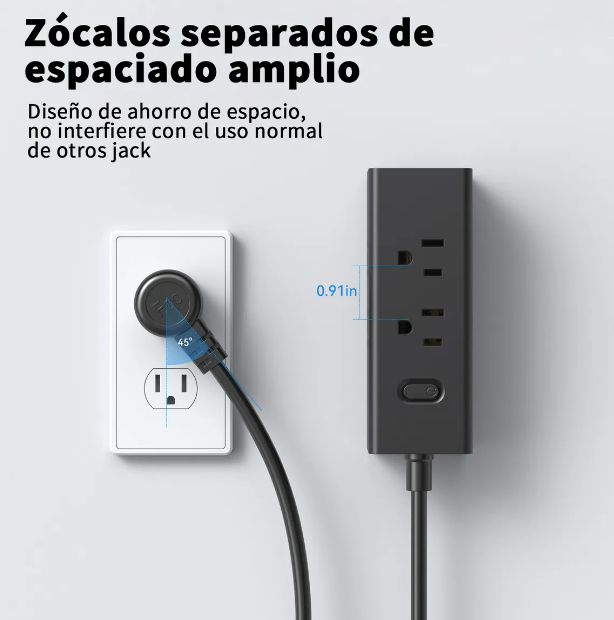 Foto 5 pulgar | Regleta Xtellar Premium Con 6 Tomas, 2 Usb Y 1 Tipo C - Protección Máxima Y Carga Rápida - Ideal Para La Ofici