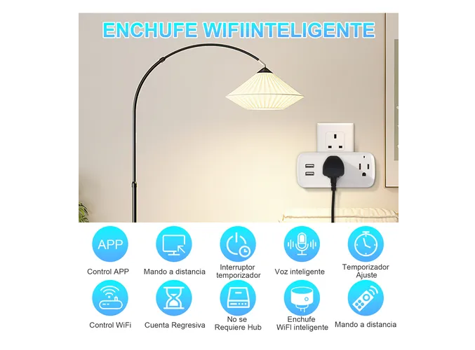 Foto 6 pulgar | Xtellar - Regleta Inteligente Wifi Con Multipuertos Y Cargador Integrado Para Modernizar Tu Hogar