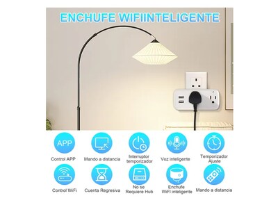 Foto 5 | Xtellar - Regleta Inteligente Wifi Con Multipuertos Y Cargador Integrado Para Modernizar Tu Hogar