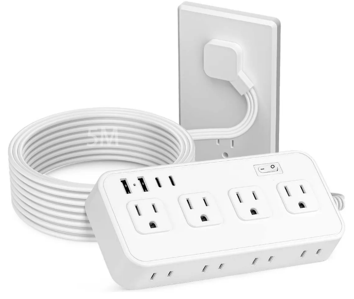 Foto 2 pulgar | Regulador Multifuncional Xtellar Con 8 Salidas De Alta Calidad, Puertos Usb Y Tipo C, Y Cable De Extensión De 5m