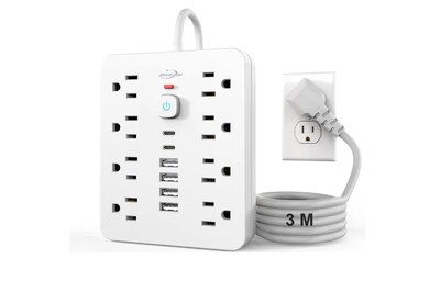Foto 1 | Xtellar, Regulador De Alta Potencia Con 11 Salidas, 4 Usb, 2 Tipo C Y Cable De 3 Metros Para Máxima Conectividad