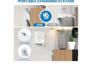 Foto 4 | Xtellar, Regulador De Alta Potencia Con 11 Salidas, 4 Usb, 2 Tipo C Y Cable De 3 Metros Para Máxima Conectividad