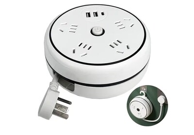 Foto 1 | Xtellar Multicontactos Retráctil De Viaje Con 4 Tomas Y 2 Puertos Usb