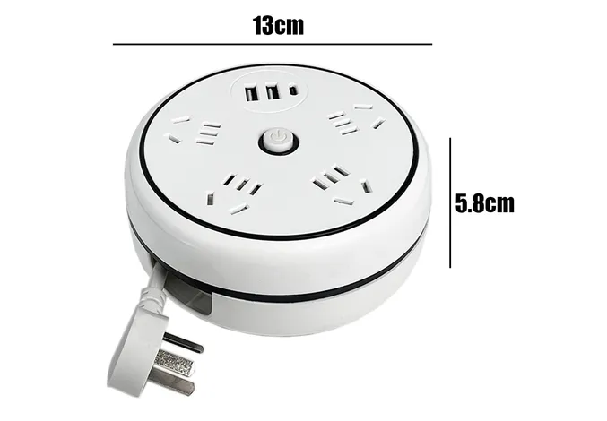 Foto 3 pulgar | Xtellar Multicontactos Retráctil De Viaje Con 4 Tomas Y 2 Puertos Usb