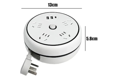 Foto 2 | Xtellar Multicontactos Retráctil De Viaje Con 4 Tomas Y 2 Puertos Usb