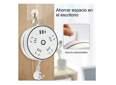 Foto 4 | Xtellar Multicontactos Retráctil De Viaje Con 4 Tomas Y 2 Puertos Usb