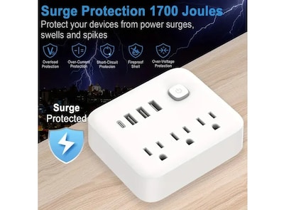 Foto 4 | Xtellar Adaptador Multicontactos Premium Con 4 Enchufes Y 4 Puertos Usb