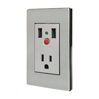 Foto 1 | Placa De Acero Inxidable 1 Conta + 2 Entradas Usb Adir 4683