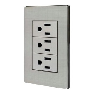 Foto 1 | Placa de Acero Inoxidable Adir con 3 Contactos