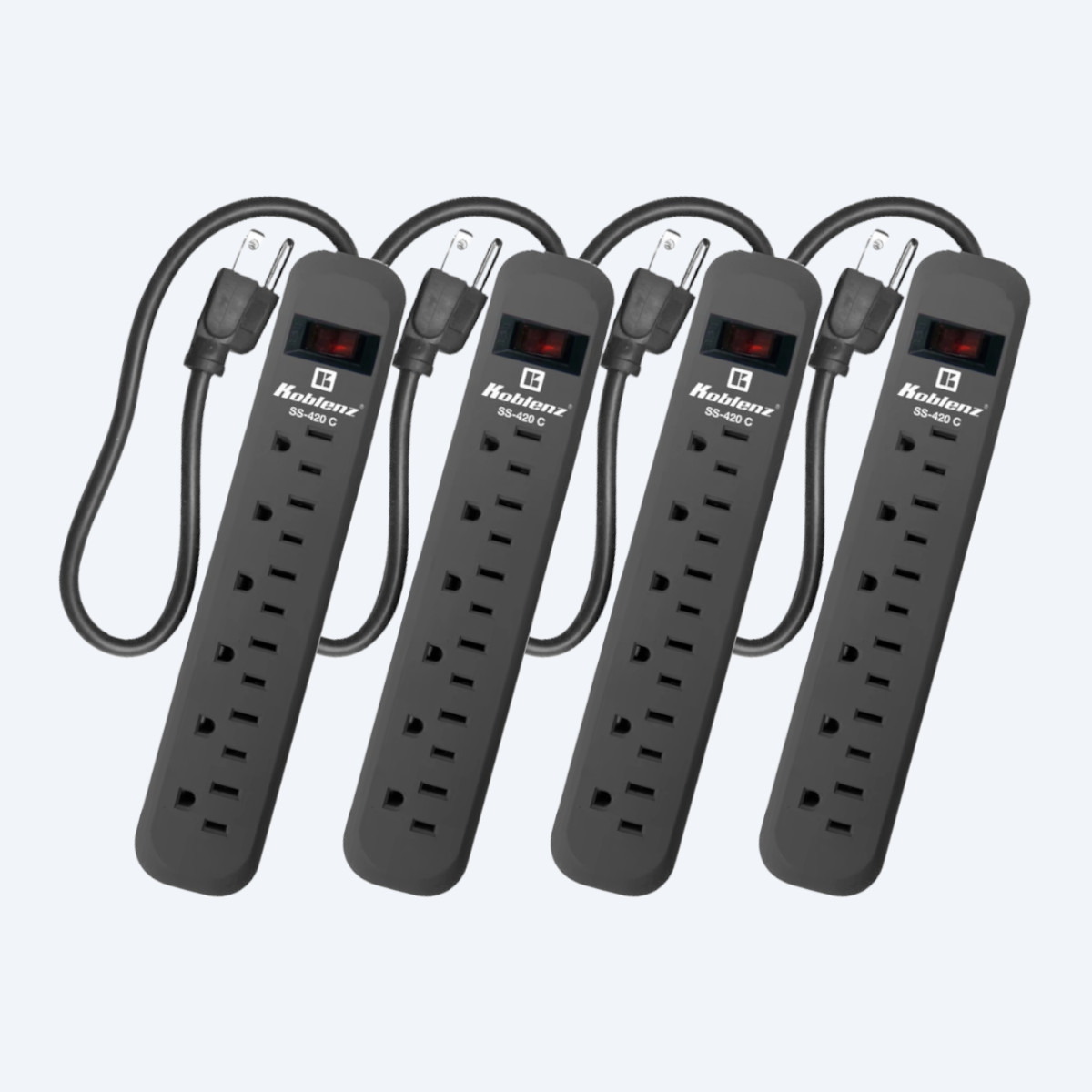 Multicontacto Supresor Picos Koblenz 6 Contacto Kit 4 Piezas