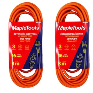 Foto 1 | Kit De 2 Extensiones Electricas Uso Rudo De 8m Maple Tools