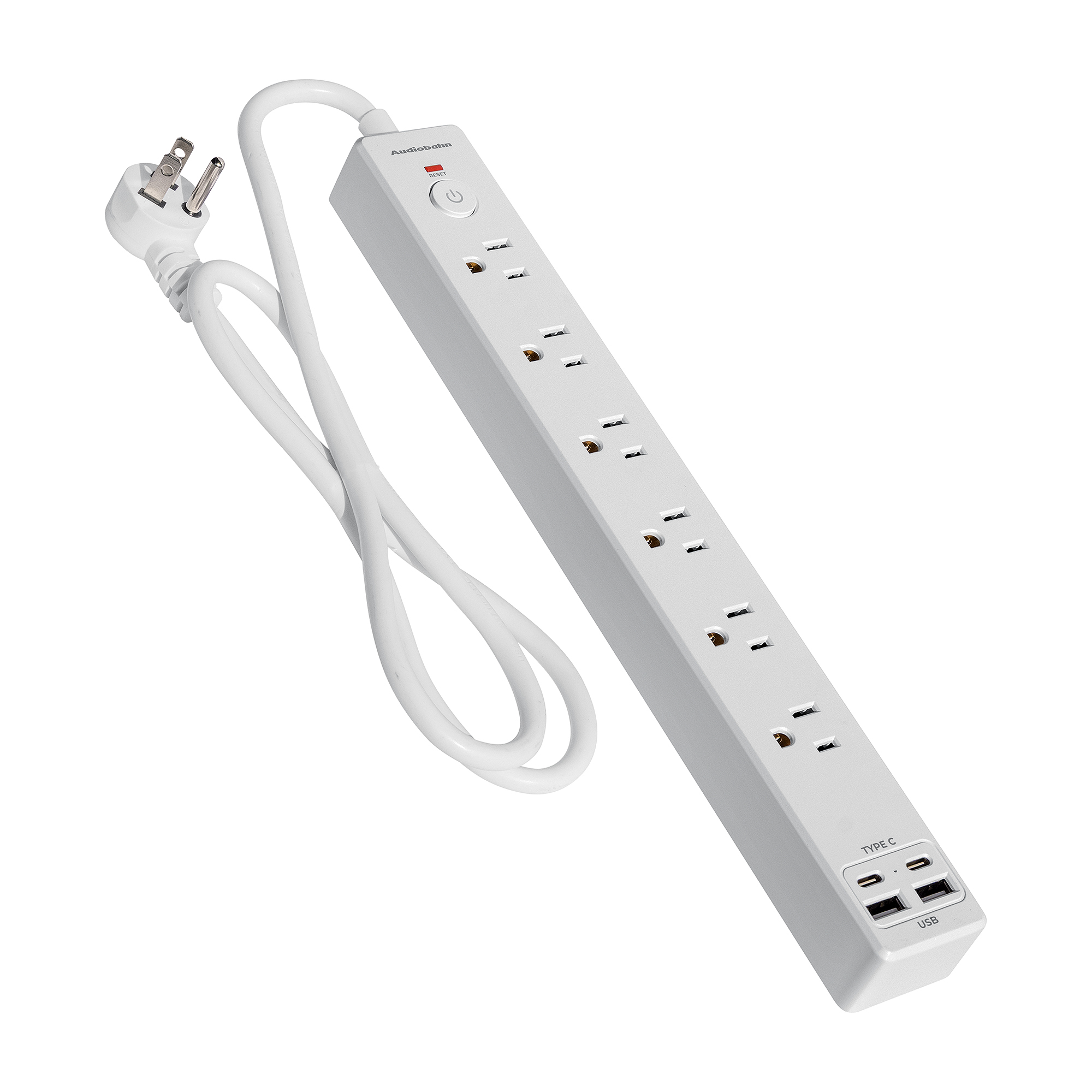 Foto 3 pulgar | Multicontacto 100cm 6 Entradas+2usb+2tipoc Audiobahn Abm1106