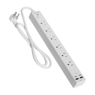 Foto 2 | Multicontacto 100cm 6 Entradas+2usb+2tipoc Audiobahn Abm1106
