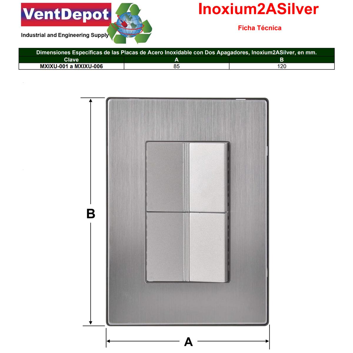Foto 6 pulgar | Apagador Armado Ventdepot Mxixu-001 1 Pieza Plateado