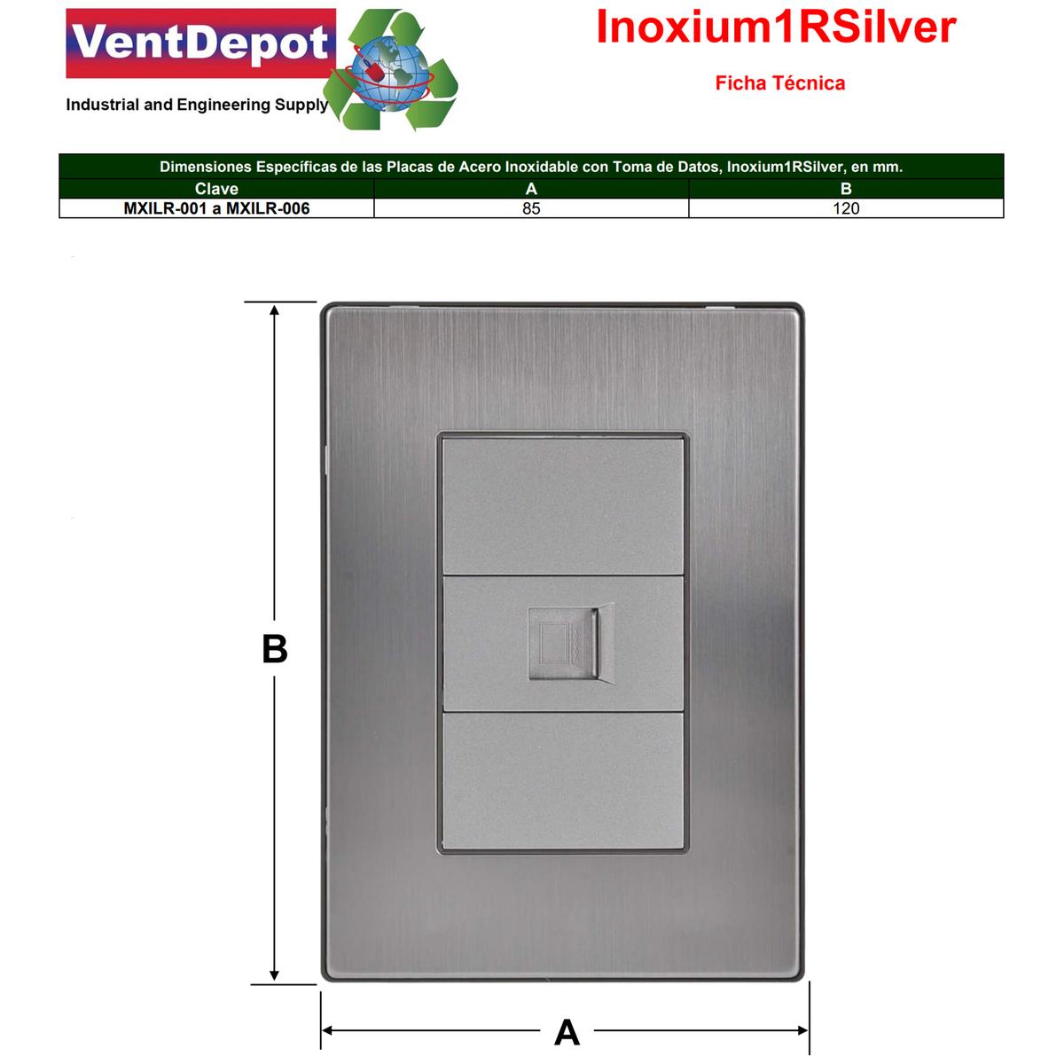 Foto 5 | Placa De Pared Armada Ventdepot Mxilr-005 5 Piezas Plateado