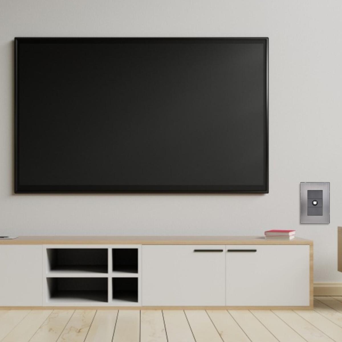 Foto 6 | Placa De Pared Cable Coaxial Ventdepot Mxiin-002 2 Piezas Plateado