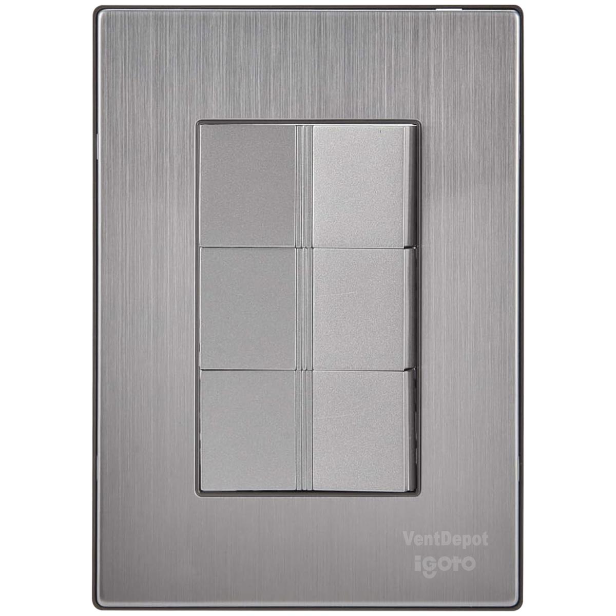 Apagadores De Pared Ventdepot Mxiix-001 1 Pieza Plateado