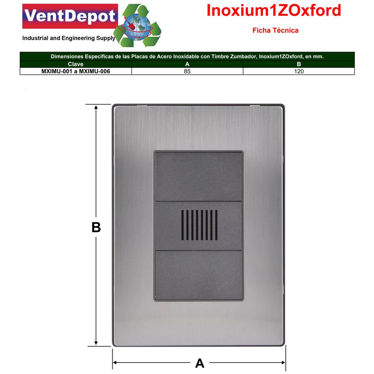 Foto 6 pulgar | Timbre Zumbador Ventdepot Mximu-001 1 Pieza Plateado