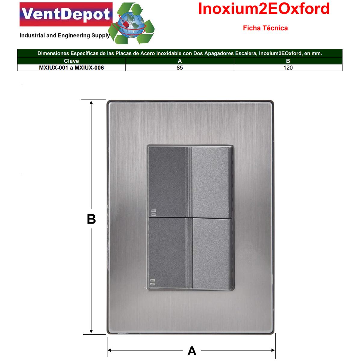 Foto 6 pulgar | Apagadores Modulares Ventdepot Mxiux-003 3 Piezas Plateado