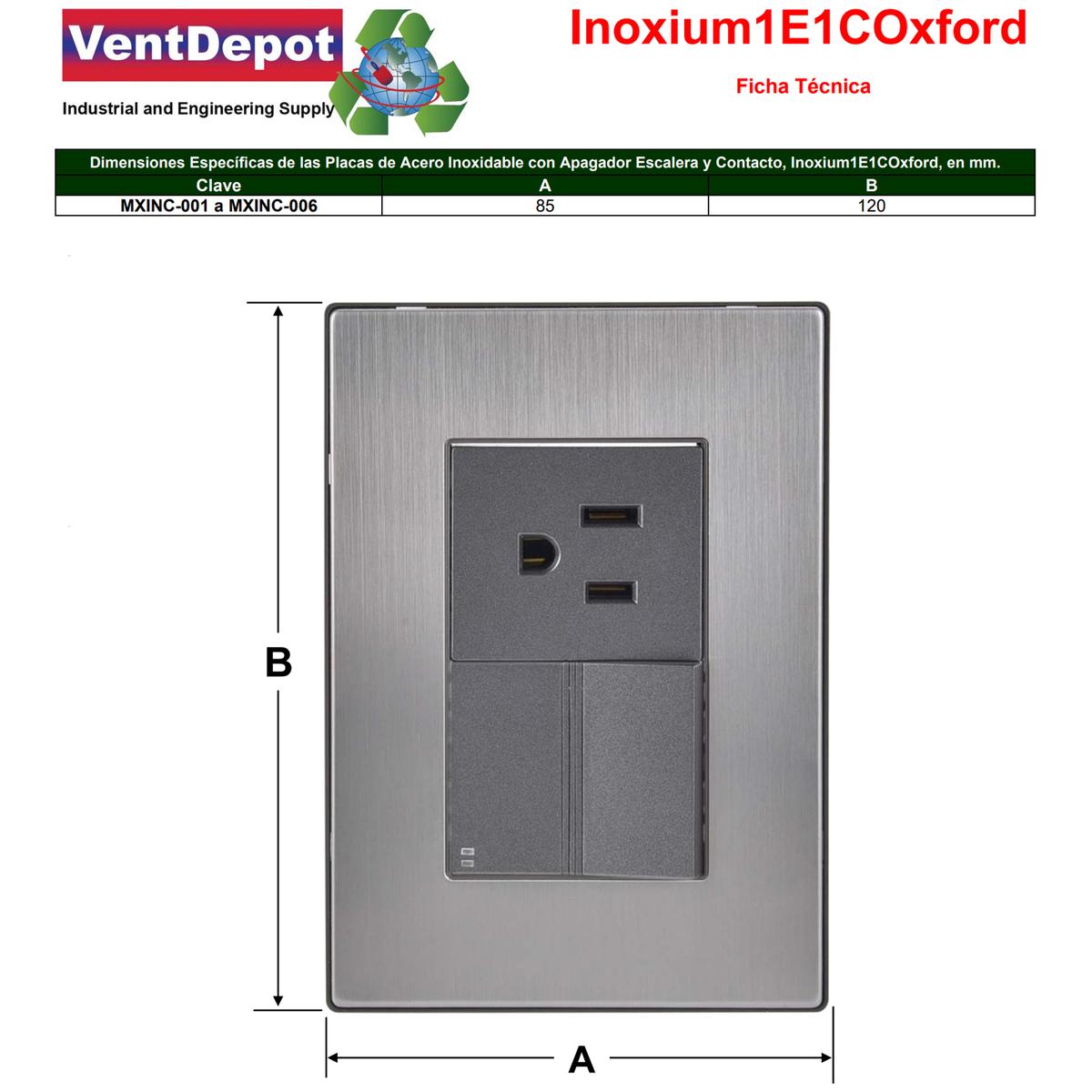 Foto 5 | Apagador Escalera Multivoltaje Ventdepot Mxinc-005 5 Piezas Plateado