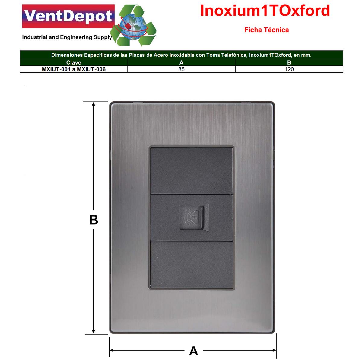 Foto 6 pulgar | Placa De Pared Ensamblada Ventdepot Mxiut-003 3 Piezas Plateado