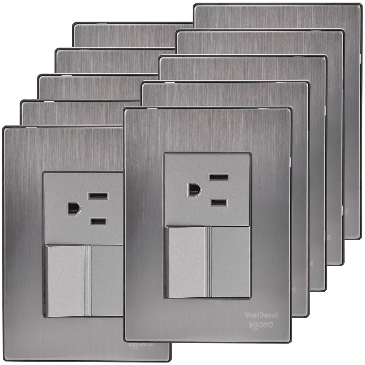 Apagador Resistente Ventdepot Mxioi-006 10 Piezas Plateado