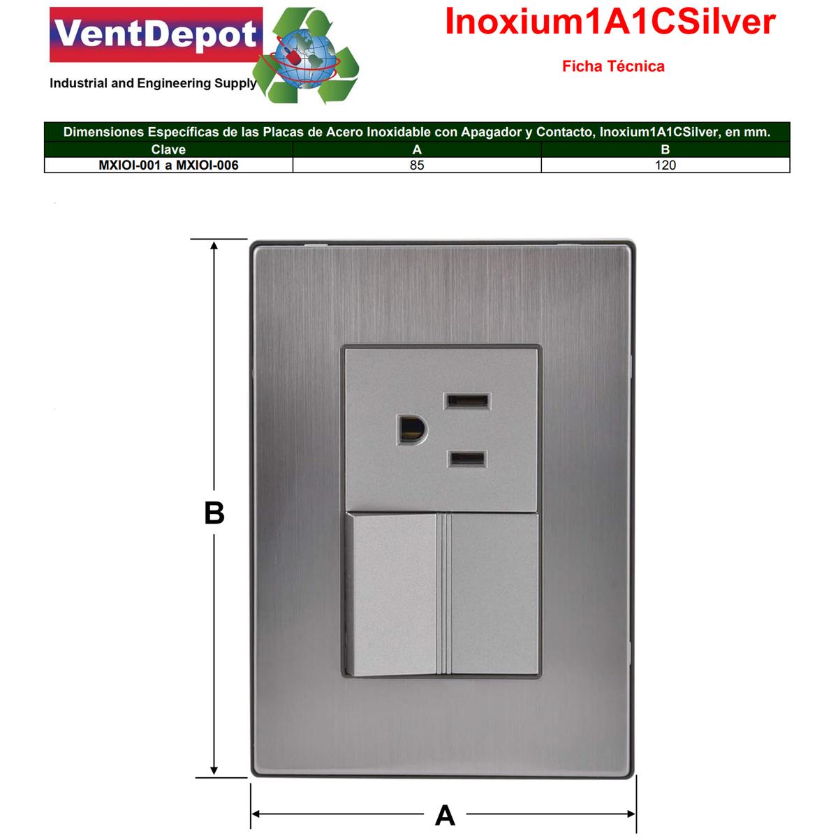 Foto 5 | Apagador Resistente Ventdepot Mxioi-006 10 Piezas Plateado