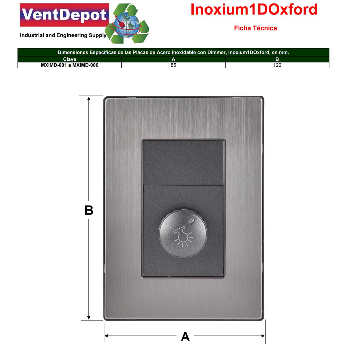Foto 5 | Regulador De Intensidad De Luz Ventdepot Mximd-003 3 Piezas Plateado