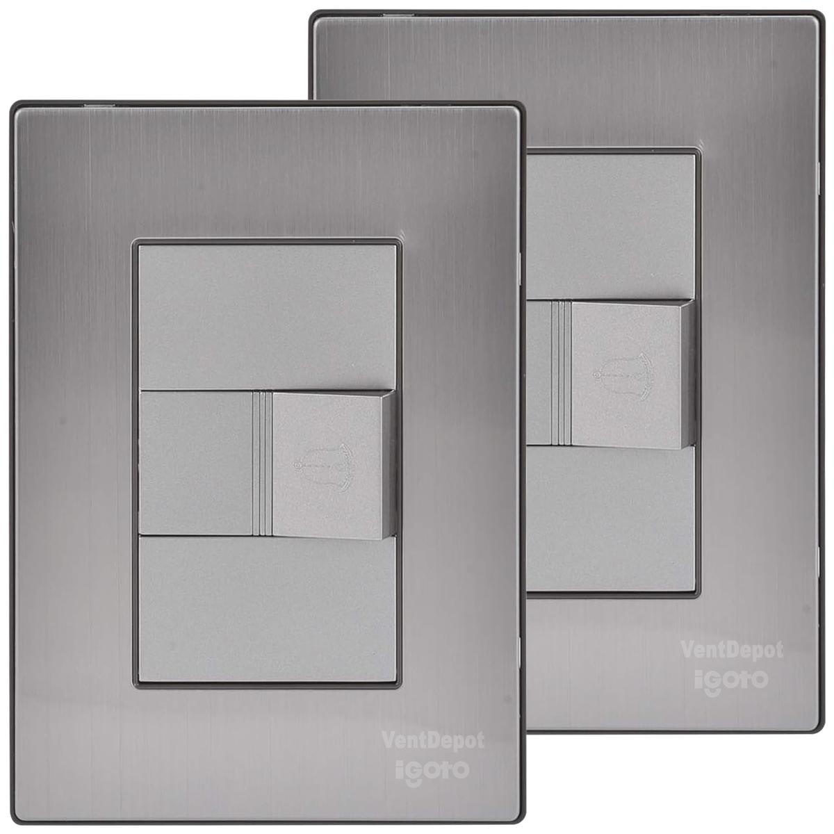 Interruptor Timbre Armado Ventdepot Mxiuo-002 2 Piezas Plateado