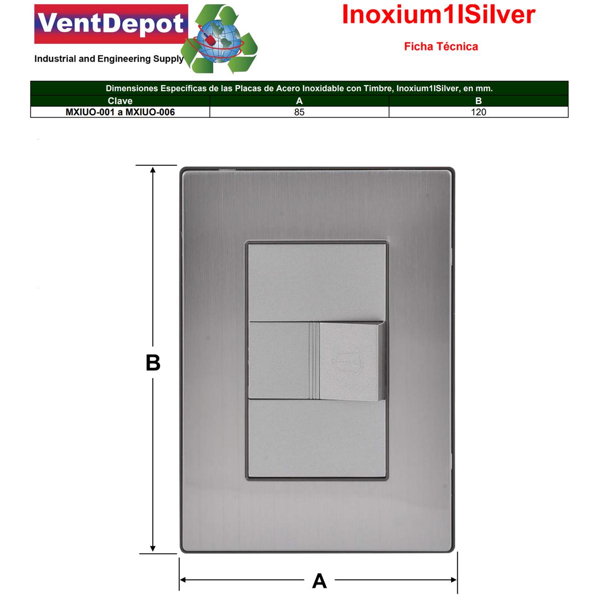 Foto 5 | Interruptor Timbre Armado Ventdepot Mxiuo-002 2 Piezas Plateado