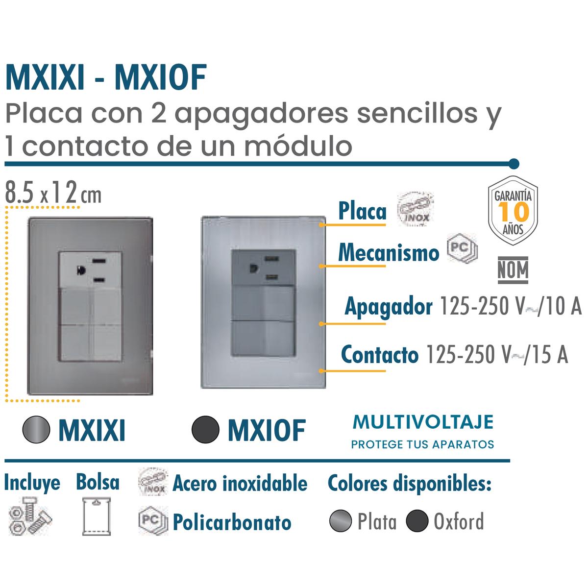 Foto 3 | Apagador De Pared Ventdepot Mxiof-001 1 Pieza Plateado