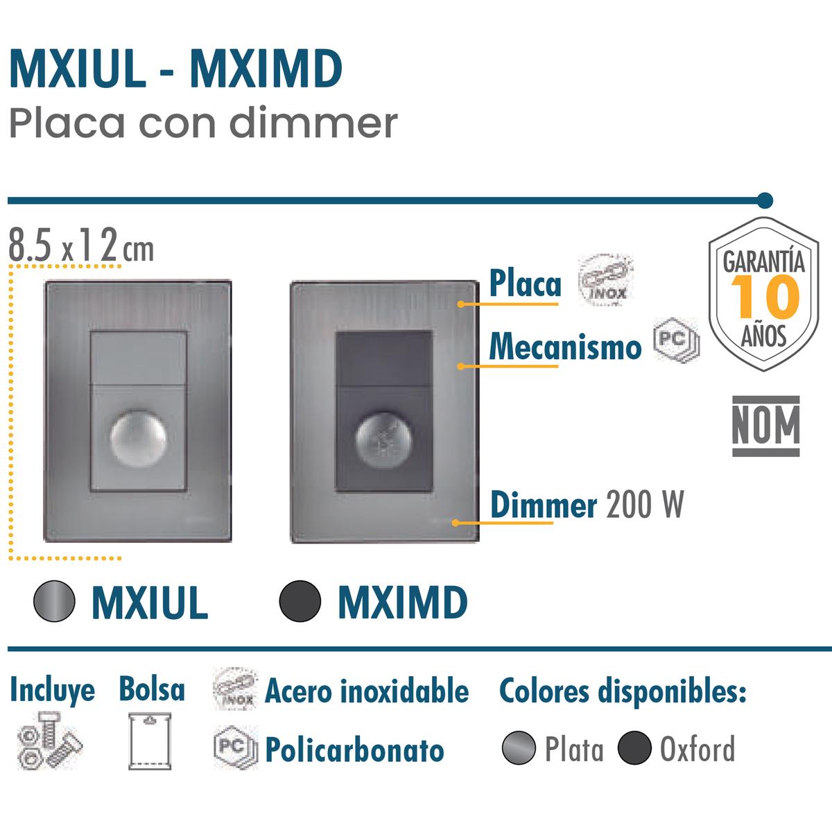 Foto 4 pulgar | Interruptor Dimmer Para Focos Ventdepot Mxiul-006 10 Piezas Plateado
