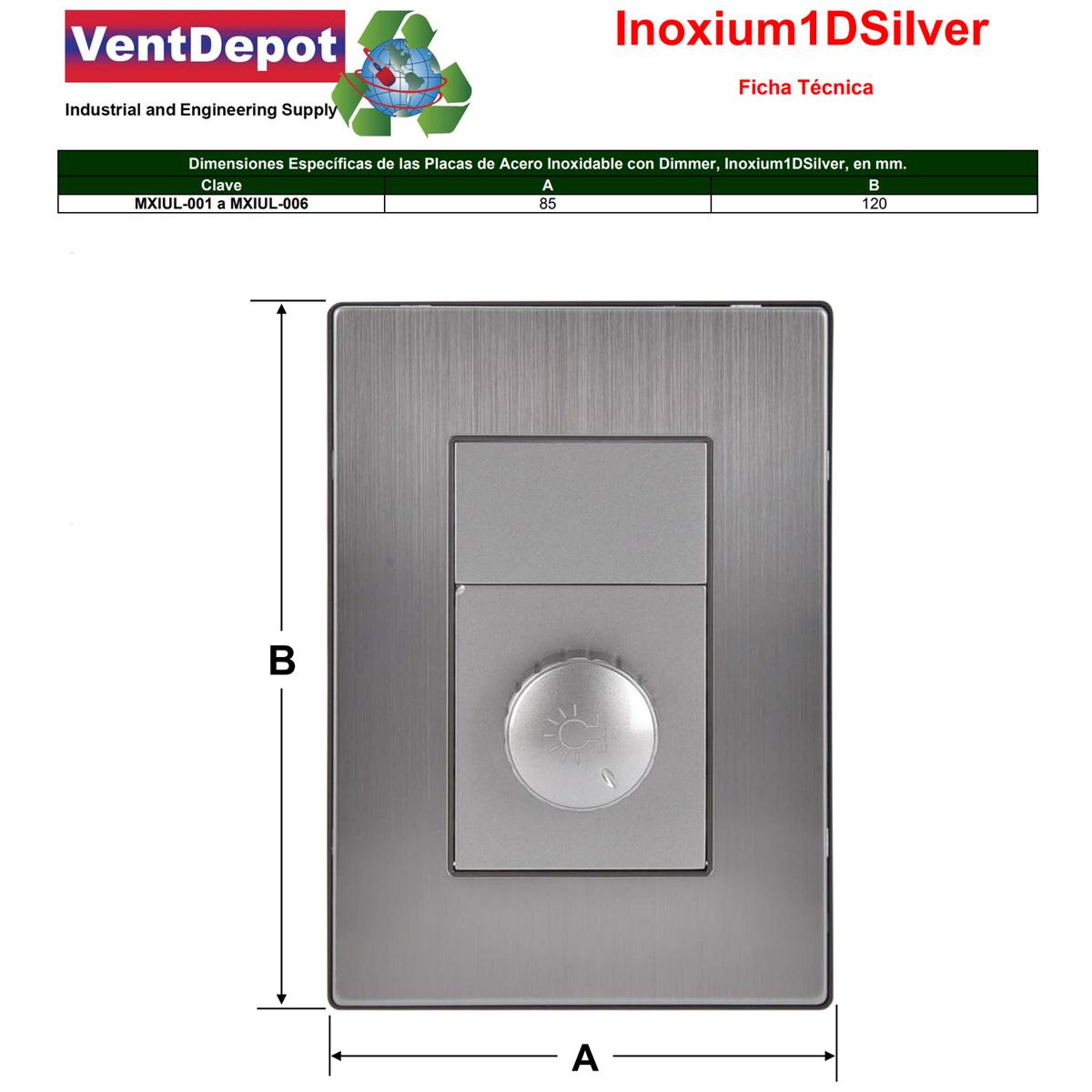Foto 6 pulgar | Interruptor Dimmer Para Focos Ventdepot Mxiul-006 10 Piezas Plateado