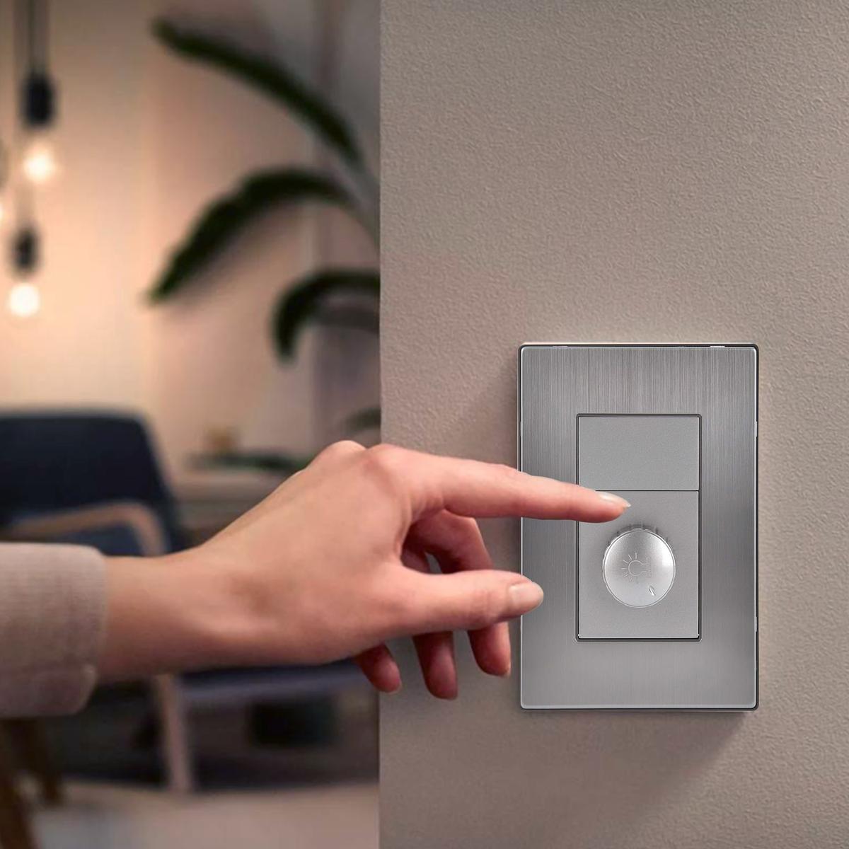 Foto 7 pulgar | Interruptor Dimmer Para Focos Ventdepot Mxiul-006 10 Piezas Plateado