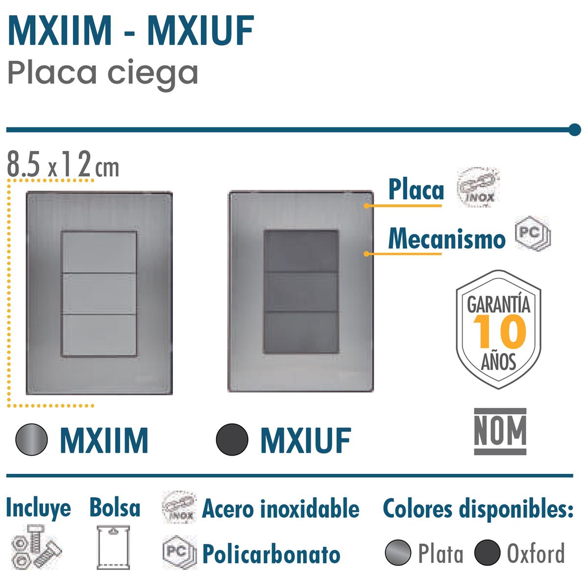 Foto 4 pulgar | Placas Ciegas Ventdepot Mxiim-002 2 Piezas Plateado