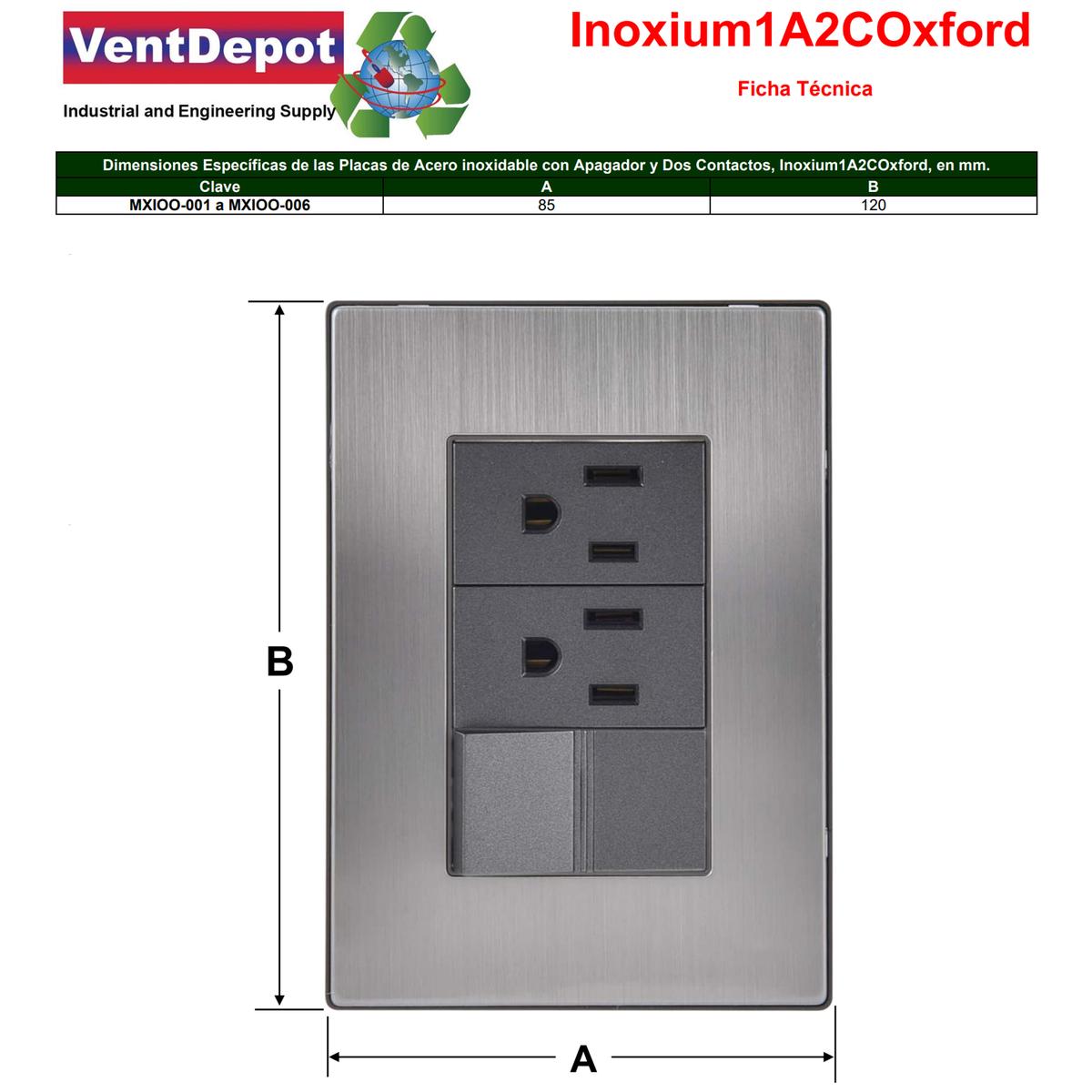 Foto 5 | Placa Apagador Y Contacto Ventdepot Mxioo-006 10 Piezas Plateado