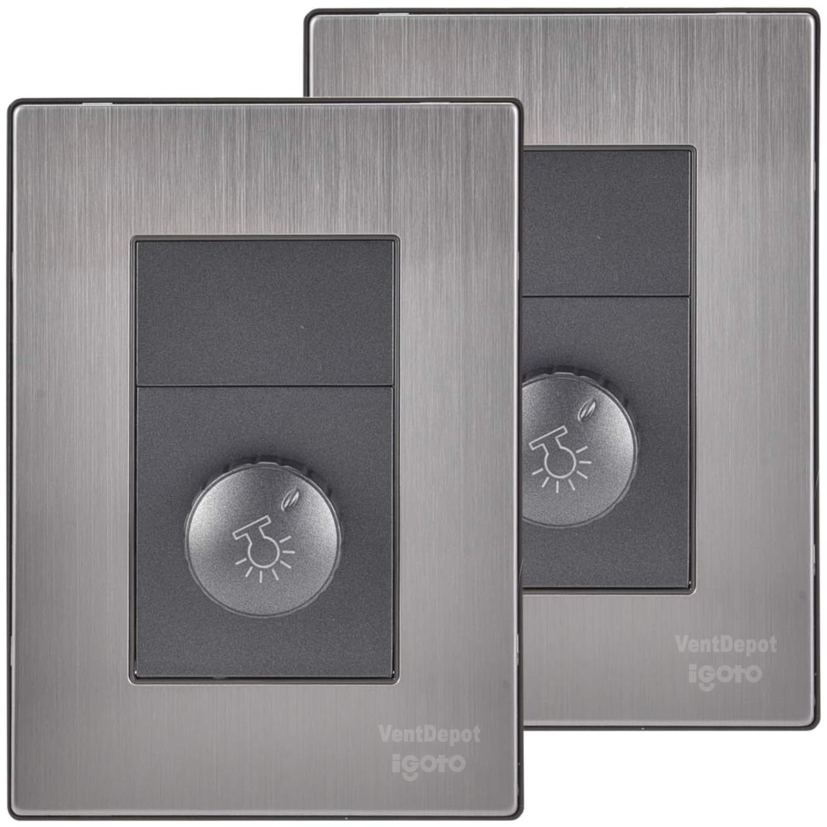 Foto 1 | Regulador De Luz Ventdepot Mximd-002 2 Piezas Plateado