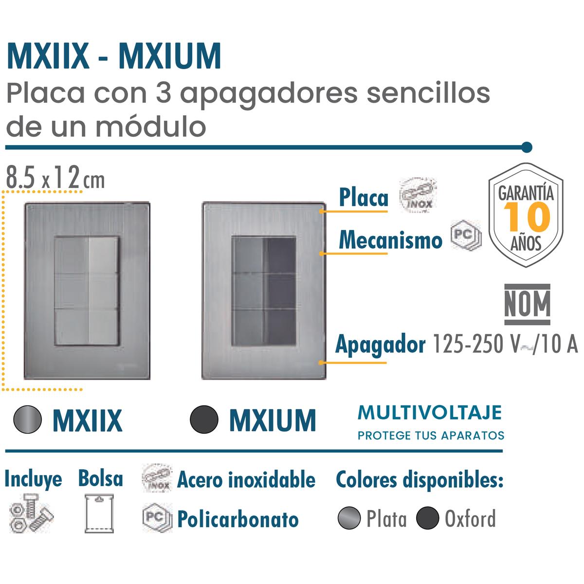 Foto 4 pulgar | Apagador Alta Calidad Ventdepot Mxium-005 5 Piezas Plateado
