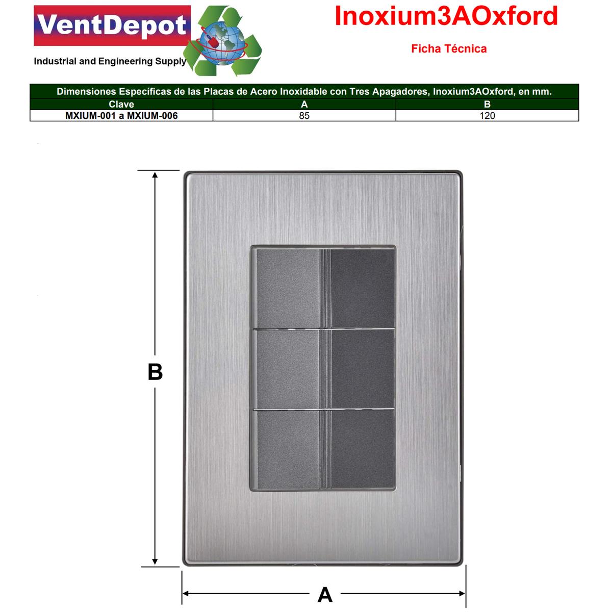 Foto 5 | Apagador Alta Calidad Ventdepot Mxium-005 5 Piezas Plateado