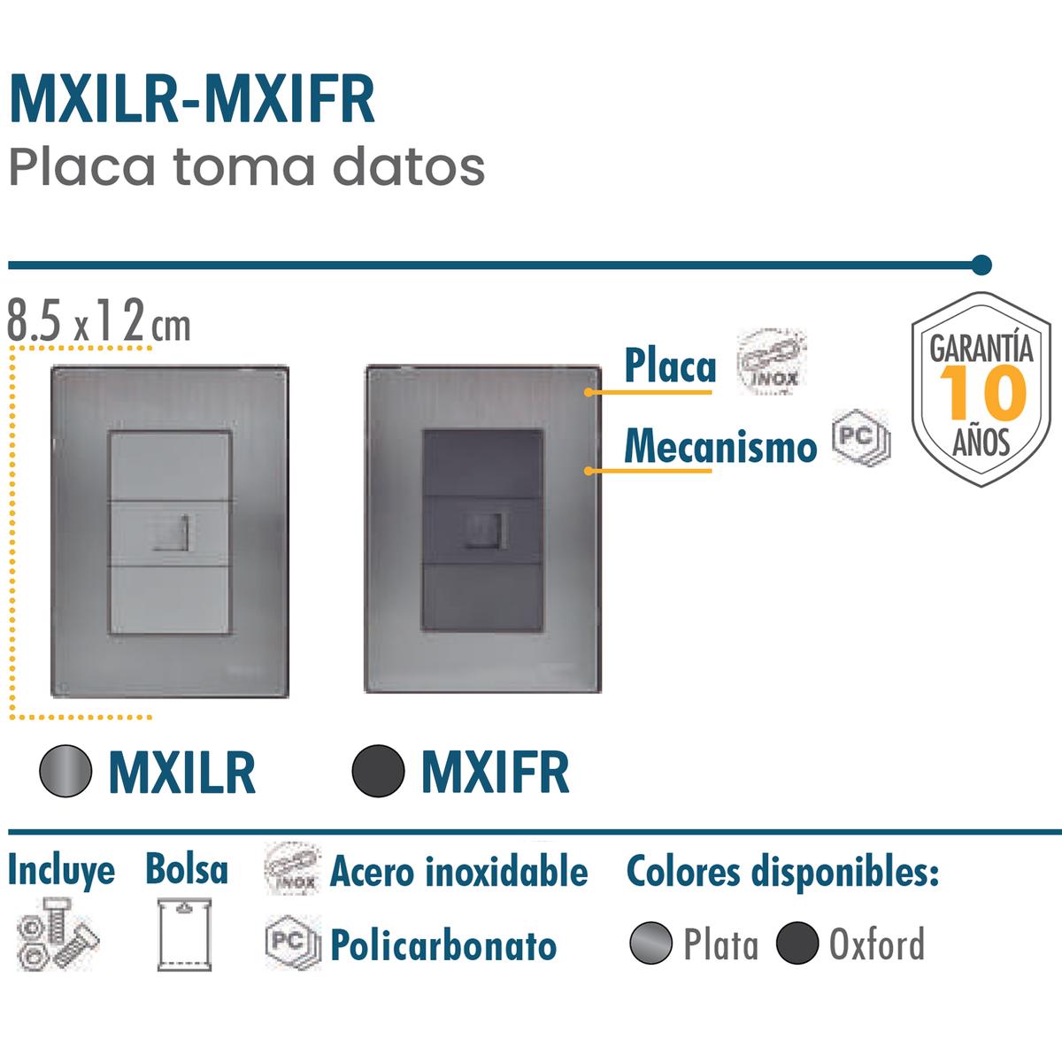 Foto 3 | Toma De Teléfono Rj45 Ventdepot Mxilr-002 2 Piezas Plateado