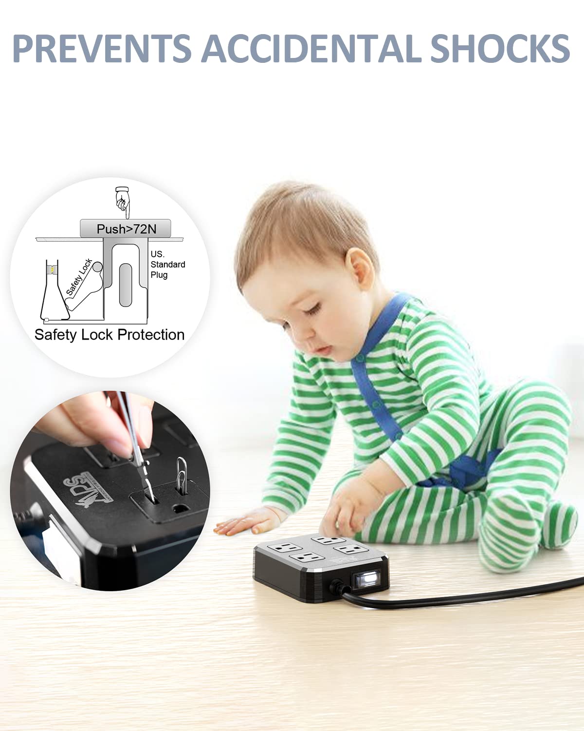 Foto 5 | Regleta De Alimentación Exterior Aps Resistente A La Intemperie Con 4 Salidas Y 3 Usb - Venta Internacional.