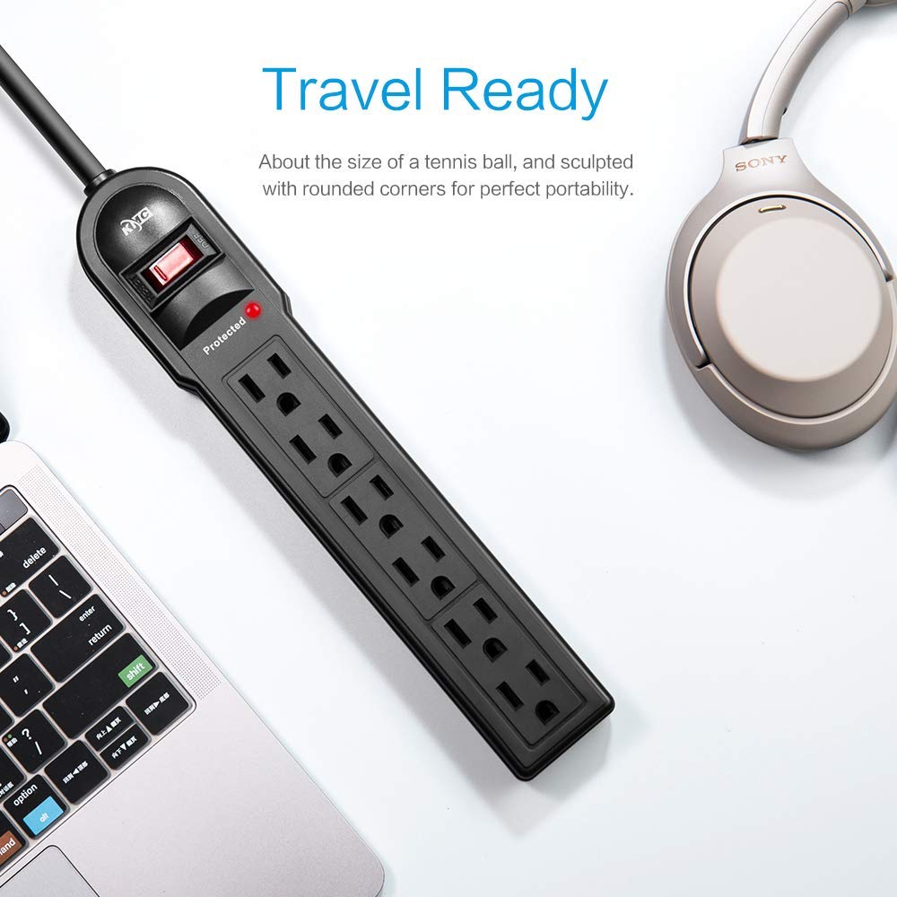 Foto 3 pulgar | Protector Contra Sobretensiones Power Strip Kmc  Paquete De 10 Con 6 Enchufes Y Cable De 2 Pies - Venta Internacional.