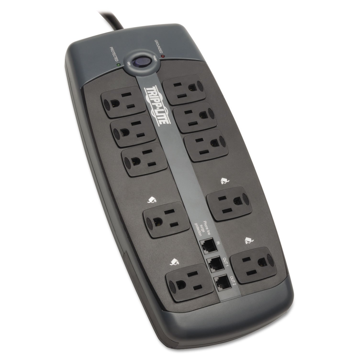 Protector Contra Sobretensiones Tripp Lite Tlp1008tel De 10 Salidas Con Teléfono - Venta Internacional.