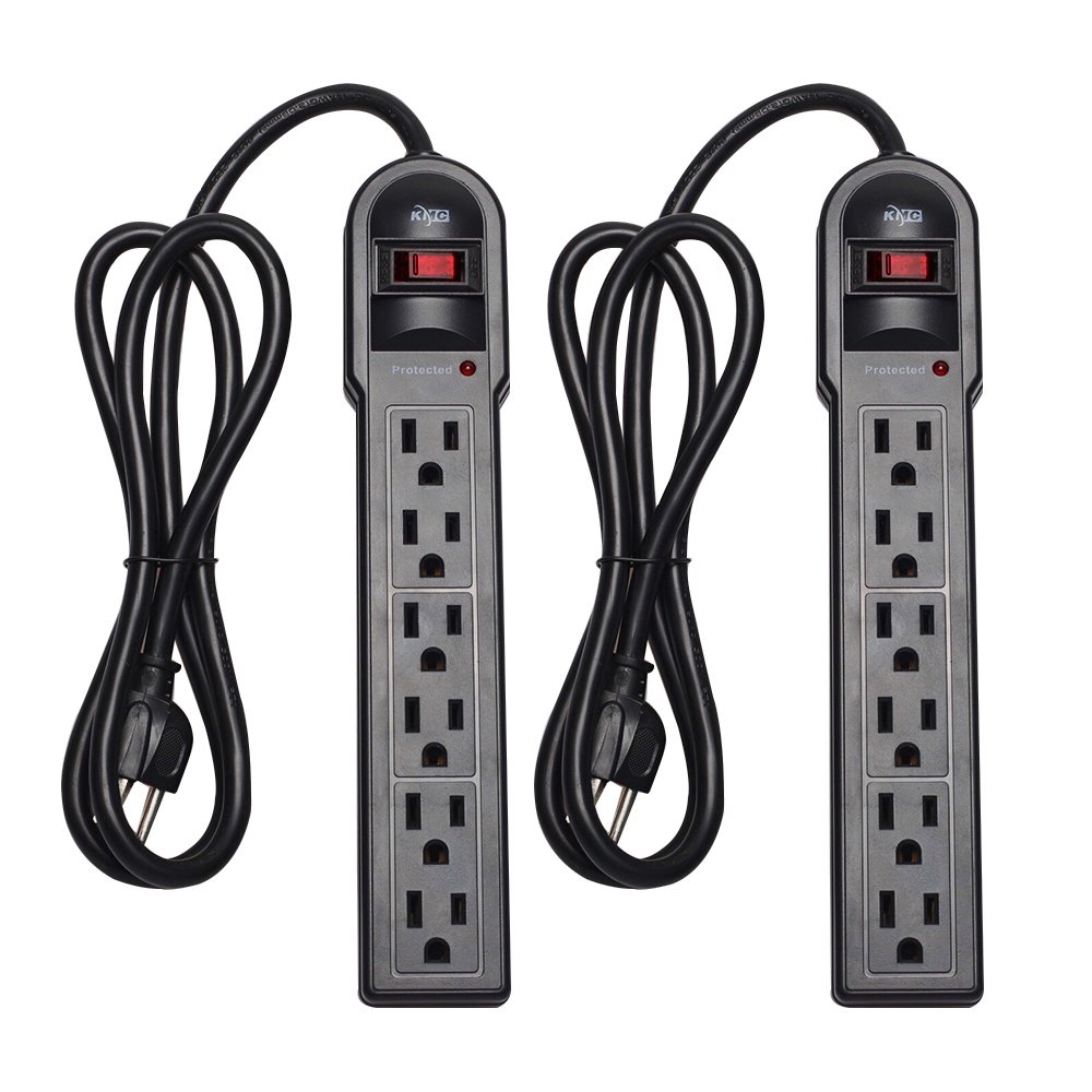 Protector Contra Sobretensiones Kmc  6 Salidas  Paquete De 2 Unidades  900j - Venta Internacional.