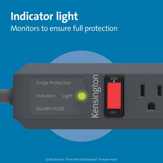 Foto 4 | Power Strip Kensington Guardian De 6 Enchufes 4 5 M Con Protector Contra Sobretensiones - Venta Internacional.